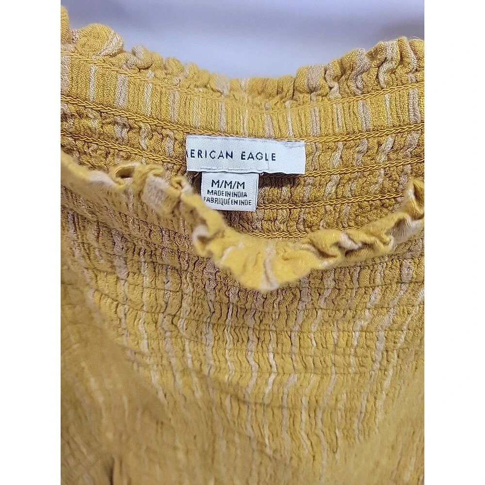 American Eagle Outfitters Linen Summer‎ Beach Striped Halter Romper Sz M